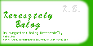 keresztely balog business card